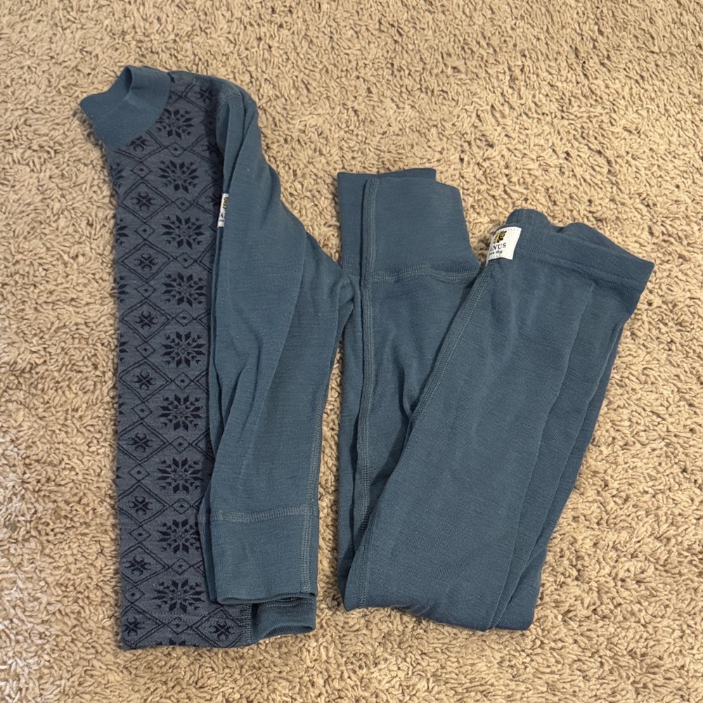 Blue Patterned Thermal Set merino wool Janus size 4